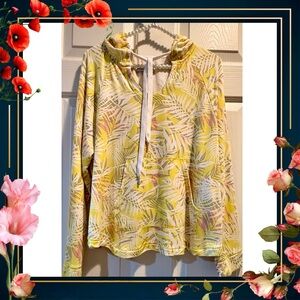 Hoodie - Ugg Koolaburra - size Medium - gently used - yellow white tropical